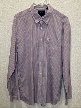 Façonnable Club Men’s XL Multicolor Stripe Cotton Button Down Shirt